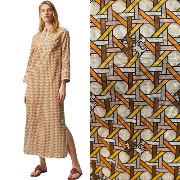 Tory Burch Patterned Caftan. EUC - Picture 1 of 11